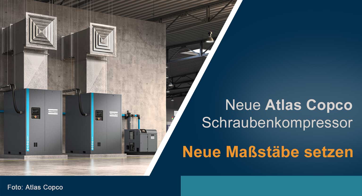 Neue Atlas Copco Schraubenkompressor