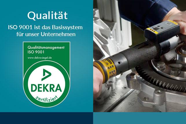 Druckluft-EVERS GmbH – DEKRA-zertifiziertes Qualitätsmanagement nach ISO 9001. Präzise Drehmomentmessung an einer technischen Anlage.